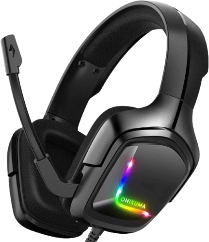 Onikuma K20 Wired RGB Gaming Headphone - Black