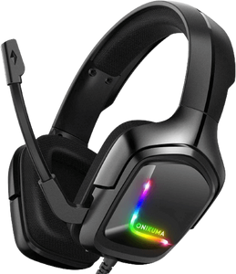 Onikuma K20 Wired RGB Gaming Headphone - Black