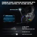 Onikuma K20 RGB Gaming Headphone - Grey in Black Pattern