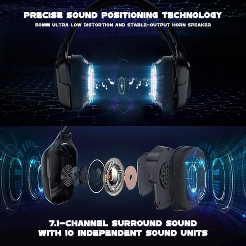 Onikuma K20 RGB Gaming Headphone - Grey in Black Pattern