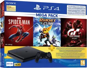 Playstation 4 Slim 500 GB Console Bundle (3 Games & 3 Months PS Plus) - Open Sealed
