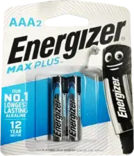 Energizer Alkaline 2 AAA Max Plus Batteries (1.5V) (41430)