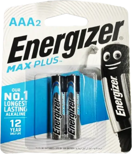Energizer Alkaline 2 AAA Max Plus Batteries (1.5V)