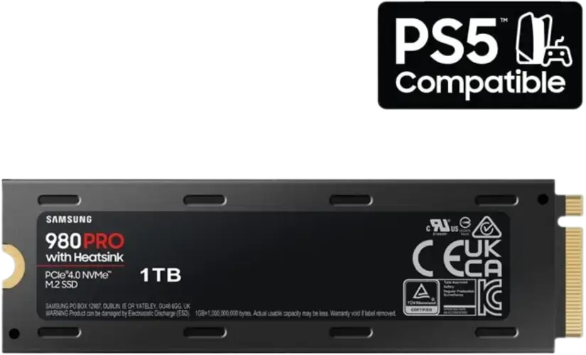SSD 980 برو مع مخفض حرارة "هيت سينك" من سامسونج - 1 تيرا للبلايستيشن 5