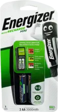 Energizer Charger + 2 AA Rechargeable Batteries