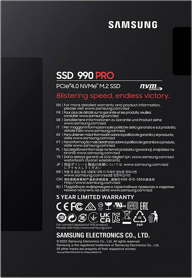 Samsung 990 Pro PCle 4.0 M.2 NVMe INTERNAL SSD - 1TB – image 6