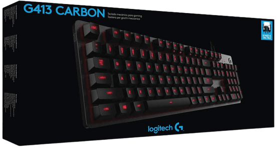 كيبورد جيمنج G413 بسويتش ميكانيكي من لوجيتيك - أسود  للبيع في مصر من خلال Games2Egypt