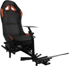 GY016 Racing Simulator Gaming Seat - Black & Orange