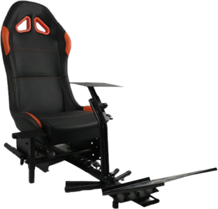 GY016 Racing Simulator Gaming Seat - Black & Orange