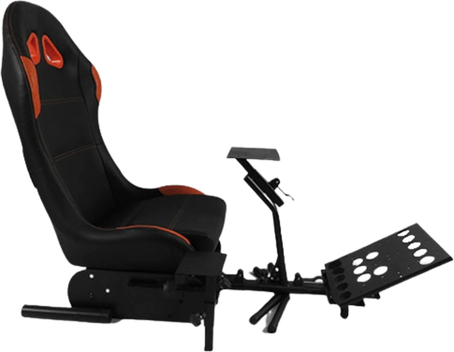 GY016 Racing Simulator Gaming Chair - Black & Orange