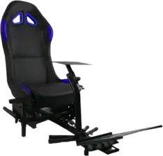 GY027 Racing Simulator Gaming Chair- Black and Blue 