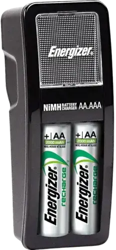 Energizer Charger + 2 AA Rechargeable Batteries
