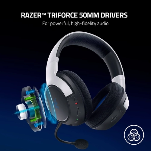  Razer Kaira X Wired Gaming Headphone for PlayStation & PC - White 