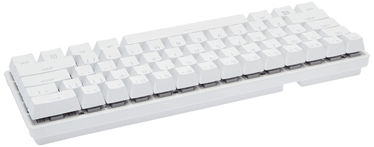 Razer Huntsman Mini Wired Gaming Keyboard with Clicky Purple Switch - White Mercury