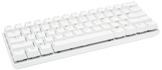 Razer Huntsman Mini Wired Gaming Keyboard with Clicky Purple Switch - White Mercury