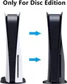 Replacement Plate Plastic Cover for PlayStation 5 Console - Black