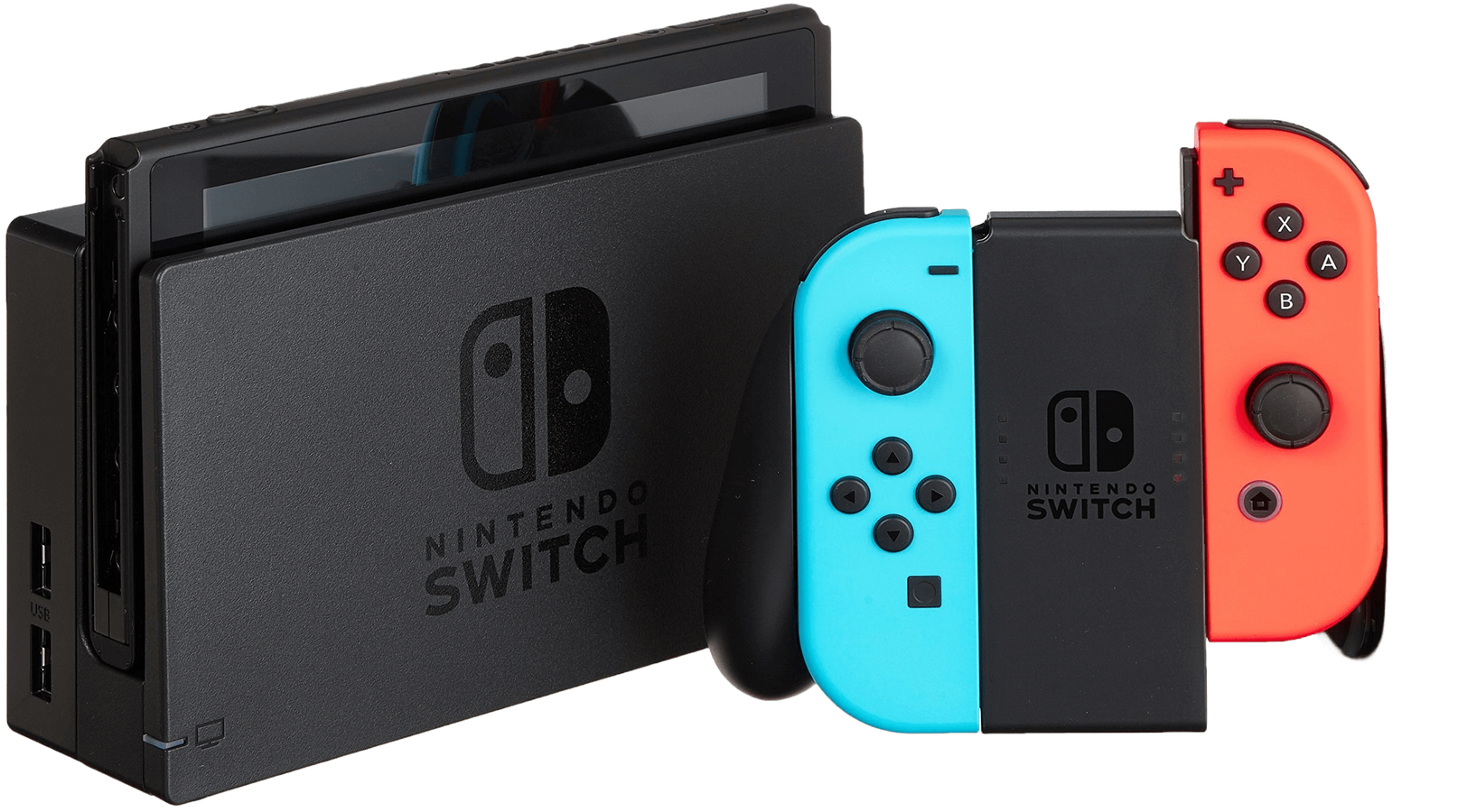 Nintendo Switch Console - Neon Red/Neon Blue V2 - Used