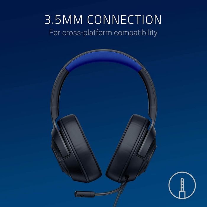 Razer Wired Gaming Headphone Kraken X for Console - Black and Blue  for sale in Egypt from Games2Egypt