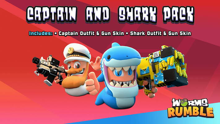 Worms Rumble: Captain & Shark Double Pack