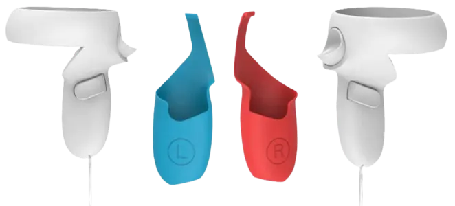DOBE Silicone Case for Oculus Quest 2 VR Controller - Red \ Blue