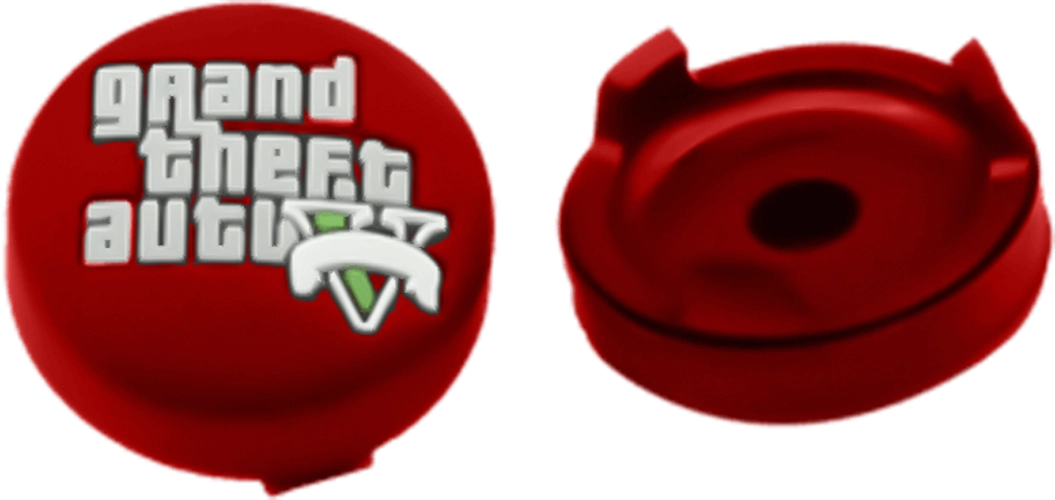 GTA V: Grand Theft Auto 5 Analog Freek and Grips for PS5 & PS4 - Red