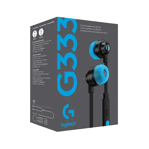Logitech G333 Gaming Earphones with Mic and Dual Drivers  for sale in Egypt from Games2Egypt
