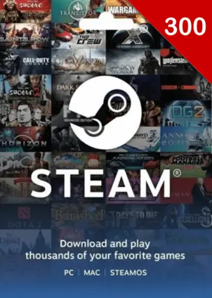 Steam Wallet Gift Card 300 USD Steam Key TURKEY