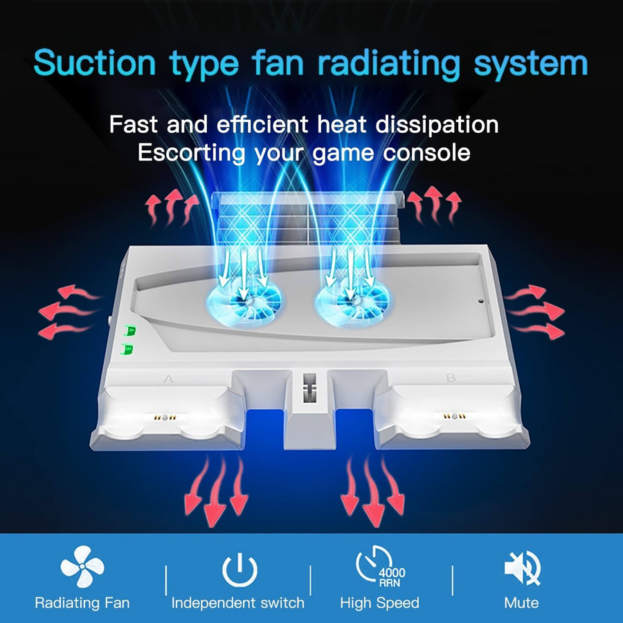 Oivo PS5 Console Cooling Stand with Controller Charging Station – image 3