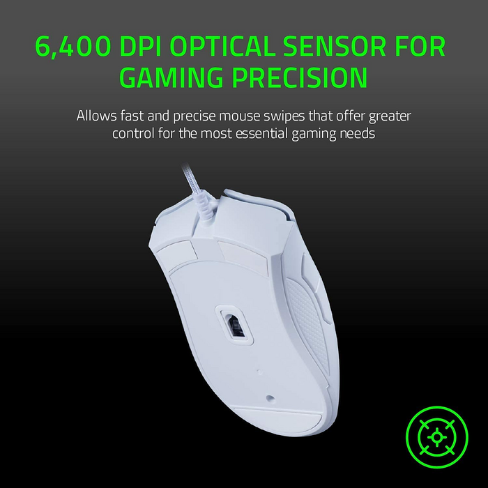 Razer Deathadder Essential Wired Gaming Mouse - White  for sale in Egypt from Games2Egypt