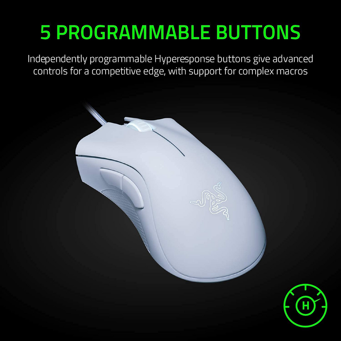 Razer Deathadder Essential Wired Gaming Mouse - White  for sale in Egypt from Games2Egypt