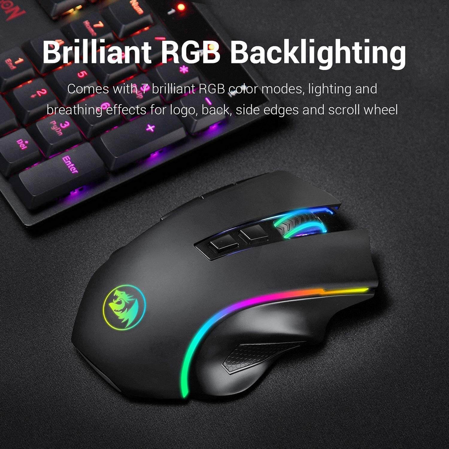 Redragon M602-KS Griffin RGB Wireless & Wired Gaming Mouse - Black – image 5