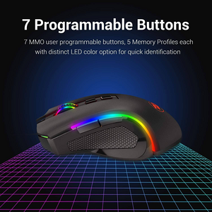 ماوس جيمنج ريدراجون M602-KS جريفين لاسلكي & سلكي بإضاءة RGB - سوداء  للبيع في مصر من خلال Games2Egypt