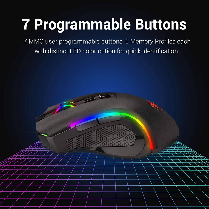 ماوس جيمنج ريدراجون M602-KS جريفين لاسلكي & سلكي بإضاءة RGB - سوداء  للبيع في مصر من خلال Games2Egypt