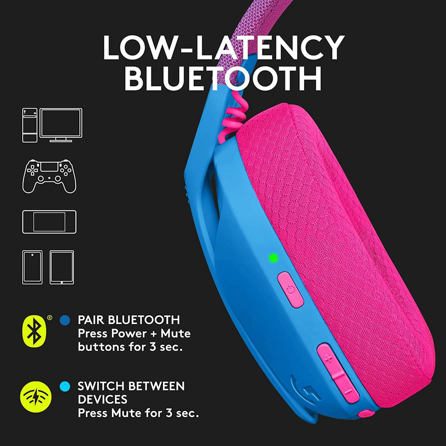 Logitech G435 Wireless Gaming Headset for PC - Blue and Pink – image 8