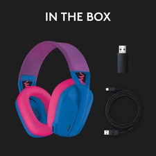 Logitech G435 Wireless Gaming Headset for PC - Blue and Pink