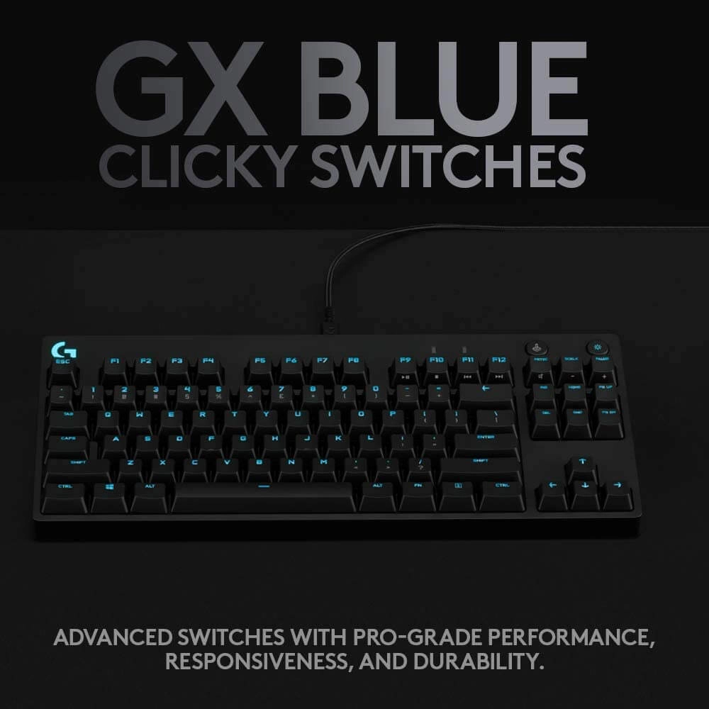 Logitech G PRO RGB Gaming Keyboard with Mechanical Blue Clicky Switches - Black  for sale in Egypt from Games2Egypt