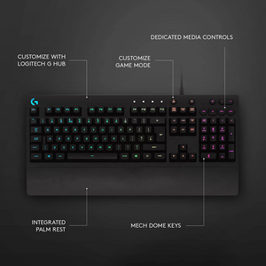 Logitech G PRO RGB Gaming Wired Keyboard with Mechanical Blue Clicky Switches - Black  for sale in Egypt from Games2Egypt