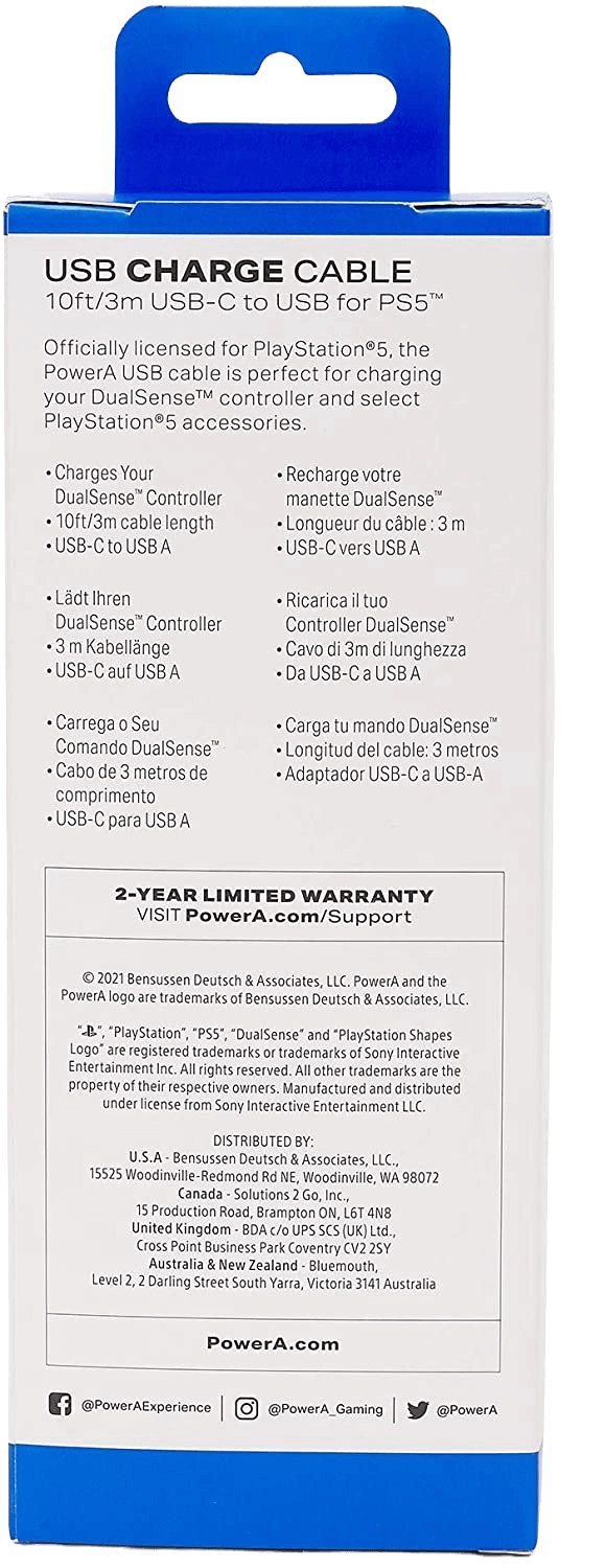 POWERA Officially Licensed USB-C Cable for PlayStation 5  for sale in Egypt from Games2Egypt