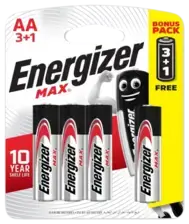 Energizer AA Max Alkaline Batteries (3+1) (77959)