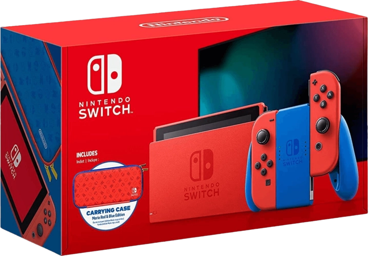 Nintendo Switch Console - Mario Red and Blue Edition V2 - Used