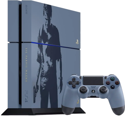 PlayStation 4 Console Fat 1TB - Uncharted 4: A Thief's End Special Edition - Used