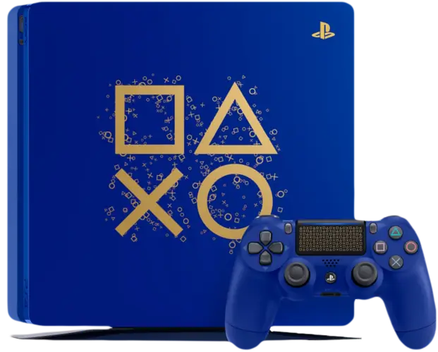 PlayStation 4 Console Slim 500GB - Limited Edition Blue - Used 