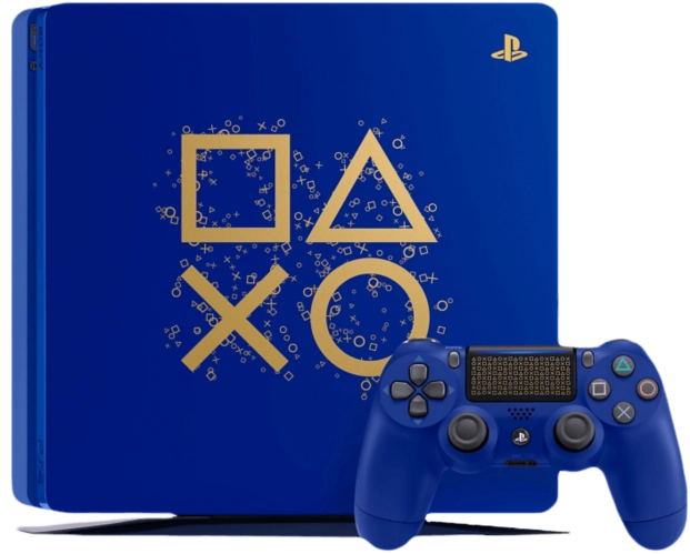 PlayStation 4 Console Slim 500GB - Limited Edition Blue - Used 