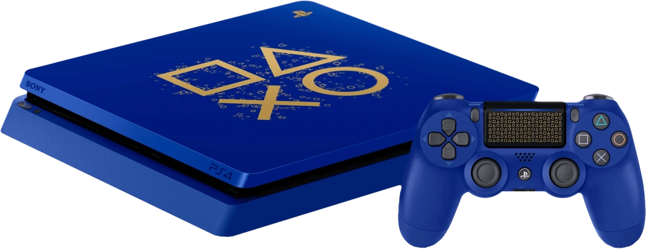 PlayStation 4 Console Slim 500GB - Limited Edition Blue - Used 