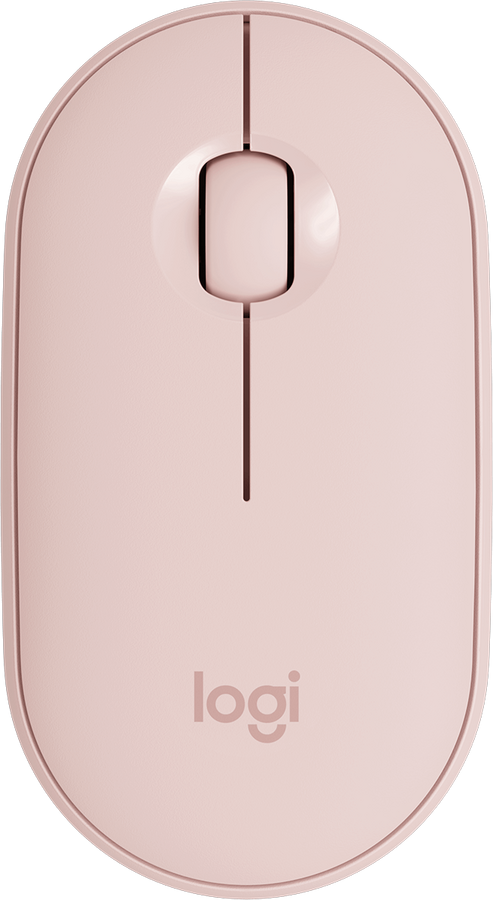 Logitech Pebble M350 Wireless and Bluetooth Gaming Mouse - Rose 