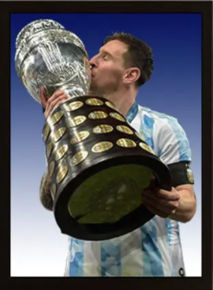 Messi 3D Football Poster  