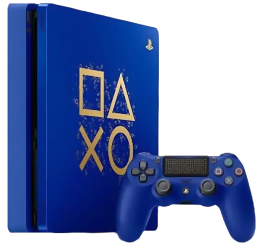 PlayStation 4 Console Slim 500GB - Limited Edition Blue - Used 
