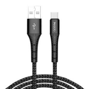 Yesido USB - Type C Data Cable - Black - 2m -  for sale in Egypt from Games2Egypt