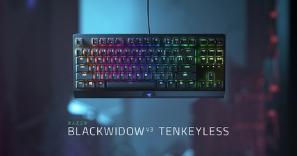 Razer BlackWidow V3 Wired Tenkeyless Green Switch Keyboard (Clicky)