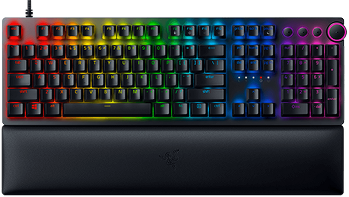 RAZER Huntsman V2 - Wired Clicky (Purple Switch Gaming Keyboard)